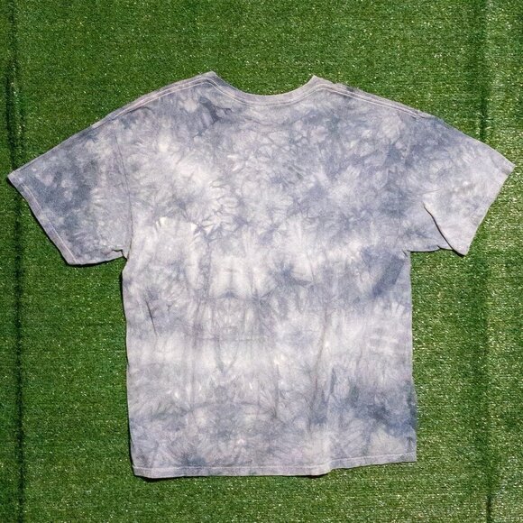 THE MOUNTAIN MENS WHITE WOLF T SHIRT LIGHT BLUE MARBLE TIE DYE NATURE SIZE XXL - Picture 4 of 7